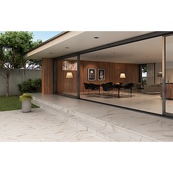 Degrau cerâmico MARMORE CALACATTA 33X120CM