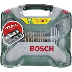 Estojo com brocas e pontas BOSCH X-LINE 50 TI + SET FIX 173