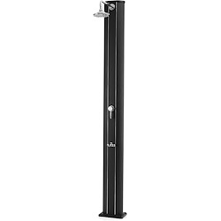 Duche solar QP RECTA ALUMÍNIO PRETO 40L