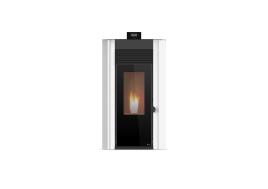 Salamandra a pellets hidro FIRST 13 KW BRANCO