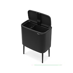 Balde do lixo abertura touch  PRETO 11+23L PARA RECICLAGEM