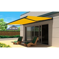 Toldo motorizado simples COIMBRA ANTRACITE 5X3.5M AMARELO