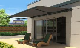 Toldo motorizado simples COIMBRA ANTRACITE 6X3.5M TAUPE