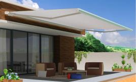 Toldo motorizado cofre AVEIRO BRANCO 7X3.5M AREIA