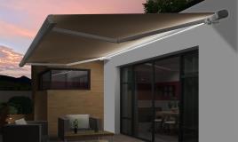 Toldo motorizado cofre com LED AVEIRO BRANCO 7X3.5M TAUPE