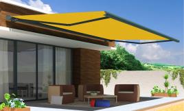 Toldo motorizado cofre com LED AVEIRO ANTRACITE 7X3.5M AMARELO