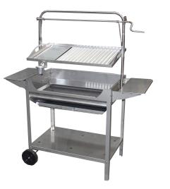 Barbecue a carvão IMEX EL ZORRO INOX 124X50X140CM