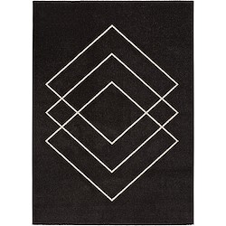 Tapete desenho 160X230CM BREDA PRETO