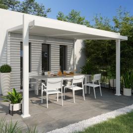 Pérgola de alumínio  PERSEA INCLINADA 3,19X3,8M BRANCO