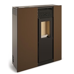 Salamandra a pellets SLIM VIRGO 10KW CASTANHO