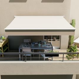 Toldo manual simples NATERIAL CALIMA BEGE 3X2M