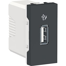 Tomada USB CARREGADOR ANTRACITE NU