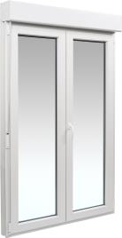 Porta janela de PVC ARTENS OSCILOBATENTE 140X229CM (COM ESTORE E CALHA PARA MOSQUITEIRA)