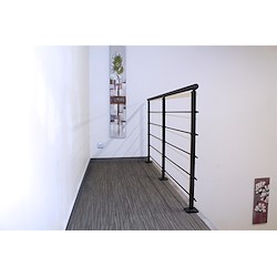 Poste plano para balaústre COMPLEMENTAR PRETO MATE