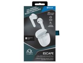 Auriculares Bluetooth True Wireless AQL BTESCAPE (In Ear - Branco)