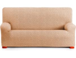 Capa Multielástica de Sofá de 2 lugares  Spongy (55% Poliéster - 35% Algodão - 10% Elástomero - 140-200cm - Bege)