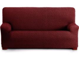 Capa Multielástica de Sofá de 4 lugares  Spongy (55% Poliéster - 35% Algodão - 10% Elástomero - 230-290cm - Vermelho)