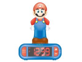 Despertador LEXIBOOK Digital Super Mario com Lâmpada 3D e Rádio (Azul)  