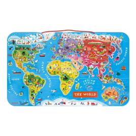 Janod Magnetic World Map Puzzle English Version 92 Multicolor