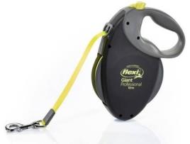 Trela para Cães FLEXI Suporte Ergonómico (Amarelo - 10 m - Até: 50 Kg - L - Porte Grande)