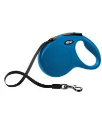 Trela Extensível Flexi New Classic (fita/tam. M) 5 Mt / 25 Kg (azul)