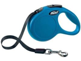 Trela para Cães FLEXI Comprimento Ajustável (Azul - 3 m - Até: 12 Kg - XS - Porte Pequeno)