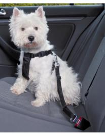 Peitoral de Carros para Cães  Ajustável (Preto - 30-60cm - Nylon - M - Porte Médio)