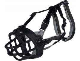 Açaime para Cães  Ajustável e Refletor (Preto - Nylon - L - Porte Grande)