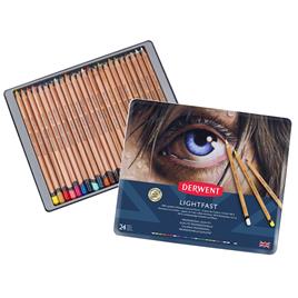 Derwent Lápis de Cor LightFast, 24 Cores, Caixa de Metal