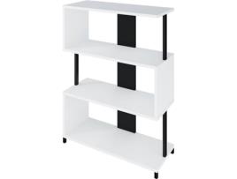Estante LEVIRA Liri Preto e Branco (108x80x32cm - Melamina)