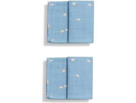 Fraldas de Pano GLOOP Pack de 2 Unidades City Blue (110 x 110 cm)