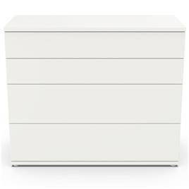 Cómoda Chiado de 4 Gavetas, 45 x 85 x 101,5 cm, Carvalho e Branco