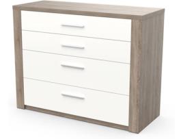 Cómoda LOURINI Paris (Carvalho - MDF - 45x88.5x113.5 cm)