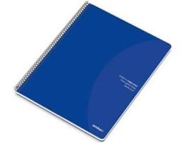 Caderno Espiral  Azul (A4 - Quadriculado - 80 Folhas)