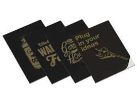 Caderno Agrafado  Preto (A4 - Quadriculado - 40 Folhas)