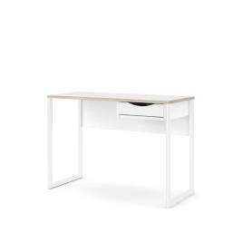 TVILUM Secretária com Gaveta Iris,  Aglomerado de Madeira, 110 x 49 x 77 cm, Branco