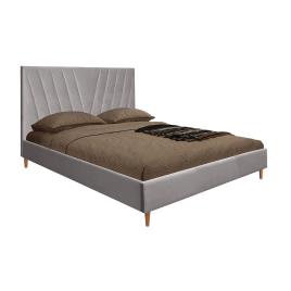 CSD Cama Leafy, 203 x 107 x 146 cm, Veludo e MDF, Cinzento