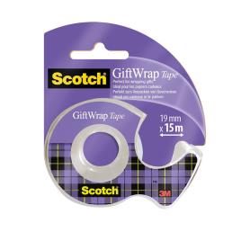 Scotch Dispensador com Fita Adesiva GiftWrap, 19 x 25 m, Transparente