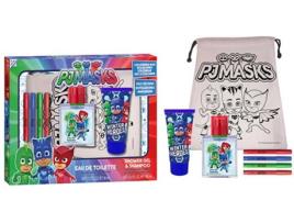 Coffret CARTOON Pjmasks Edt Spray 100 ml Chuveiro Gel 50 ml + + 4 + Saco de Marcadores de Coloração Snack