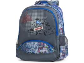 Mochila SKPAT Poliéster Acolchoado Estampado (43 x 33 x 16 cm - Cinzento)