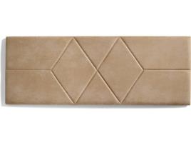 Cabeceira de Cama MATRIS Rectangular (Castanho - Tecido - 112x57x5cm)