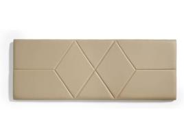 Cabeceira de Cama  Retangular 7418 (Castanho - Couro sintético - 162x57x5 cm)