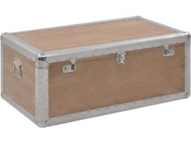 Caixa de arrumação VIDAXLMadeira de abeto maciça castanho (91x52x40 cm)
