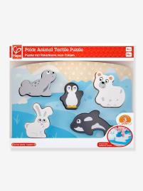 Puzzle tátil animais polares da HAPE azul vivo estampado 
