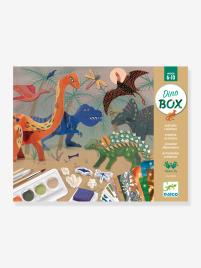 Conjunto o Mundo dos dinossauros, da DJECO verde medio liso com motivo