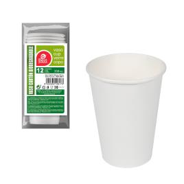 PACK 12UN COPO PAPELÃO BRANCO 330CC BEST PRODUCTS GREEN