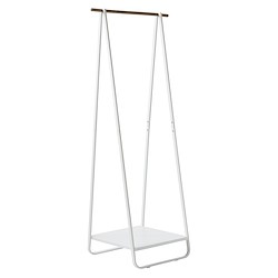 Charriot NORA MADEIRA E METAL BRANCO 140X54X46.5CM