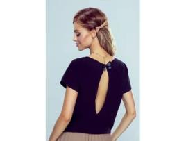 T-shirt ELDAR Algodão Mulher (L - Preto)