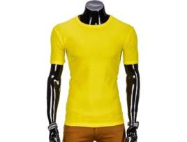 T-shirt EDOTI Algodão Homem (XXL - Amarelo)