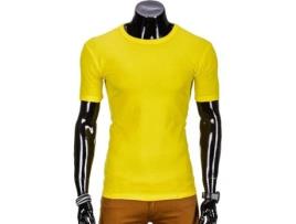 T-shirt EDOTI Algodão Homem (XL - Amarelo)